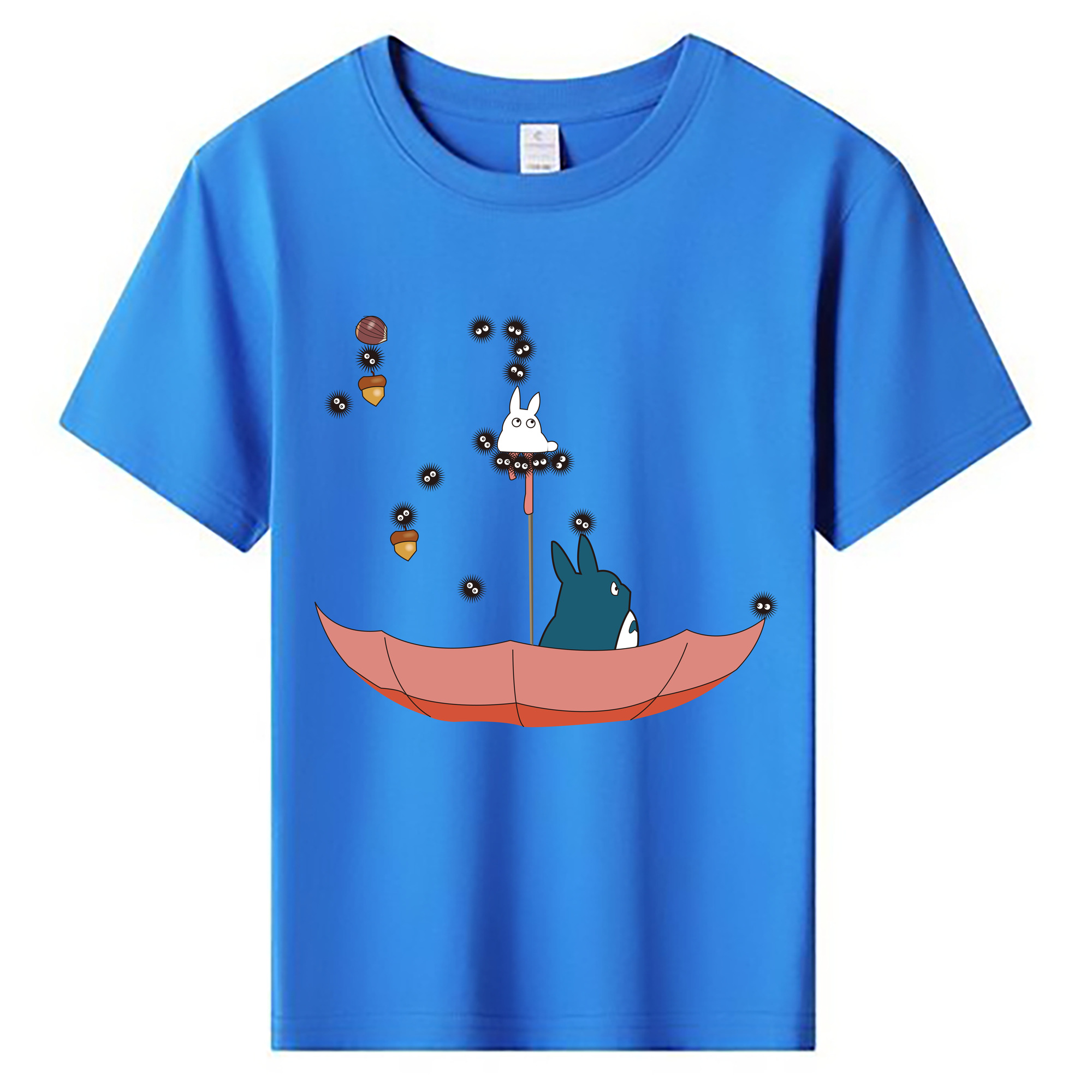 （画像用） となりのトトロ 草壁メイ 草壁サツキ My Neighbor Totoro Satsuki Kusakabe Mei Kusakabe 綿100％キッズTシャツ（フロントプリント）